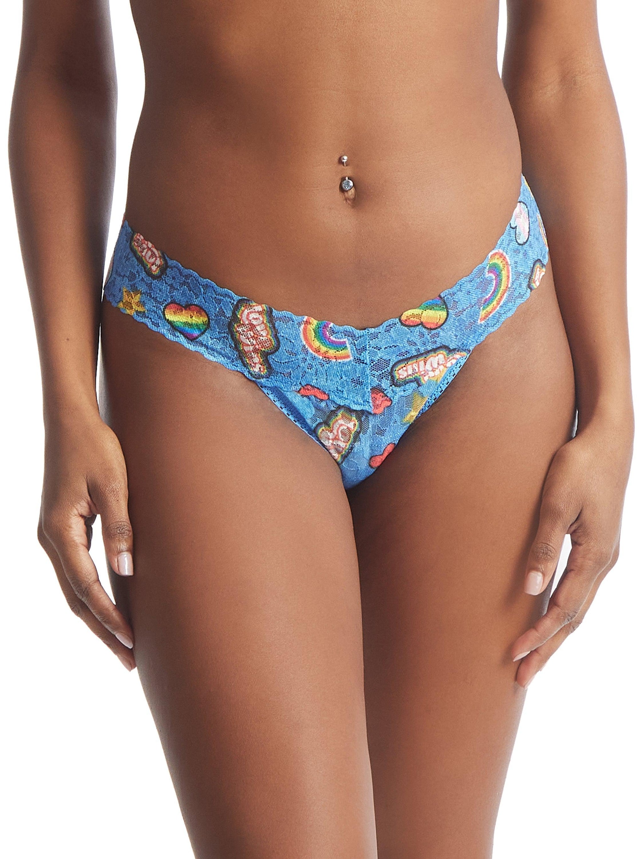 Printed Daily Lace™ Low Rise Thong Summer Love