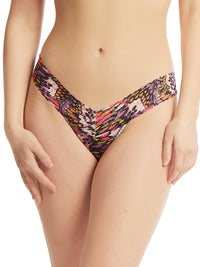 Printed Daily Lace™ Low Rise Thong Warm Breeze