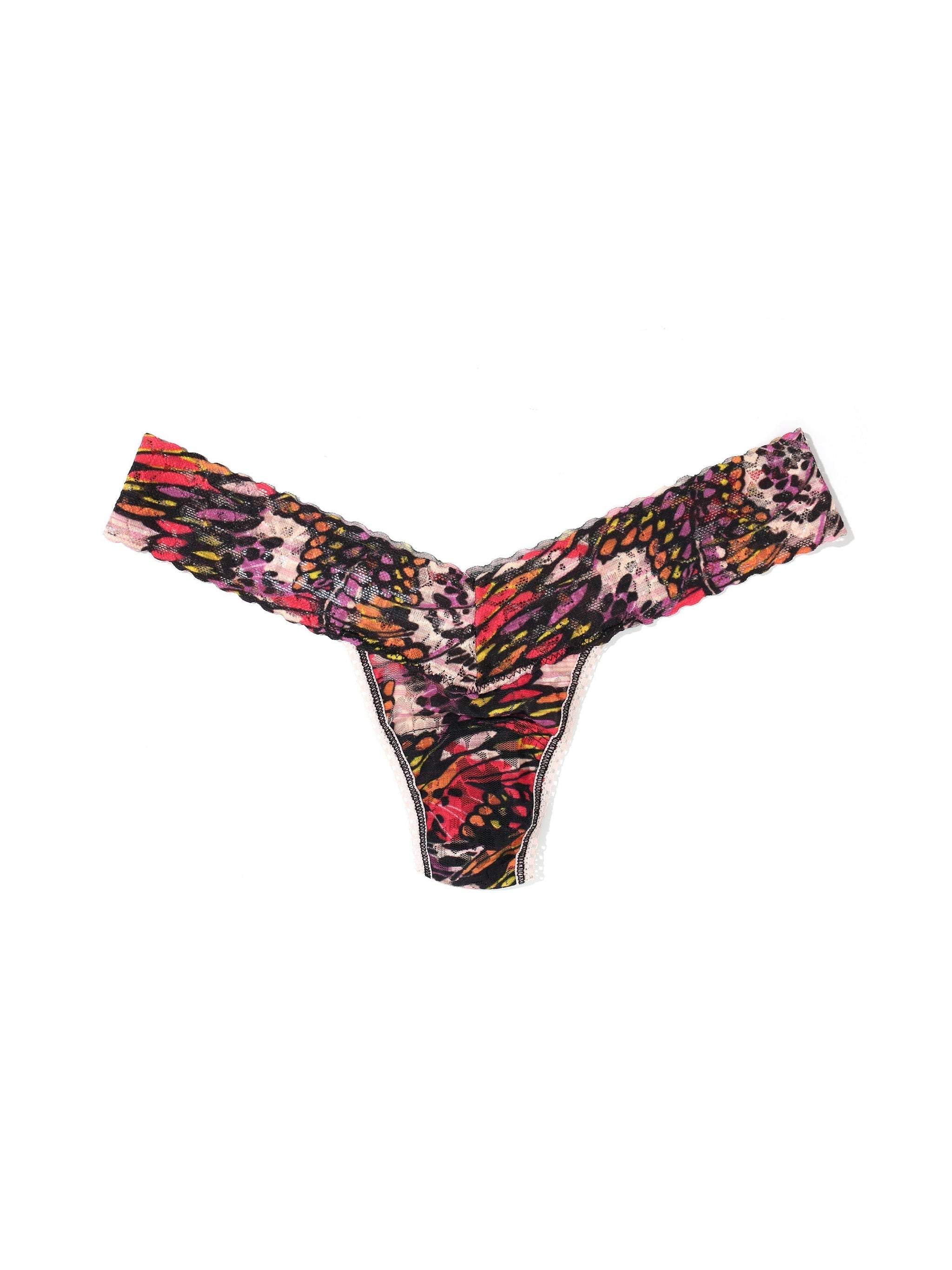 Printed Daily Lace™ Low Rise Thong Warm Breeze