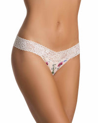 Printed DreamEase™ Low Rise Thong Flourish