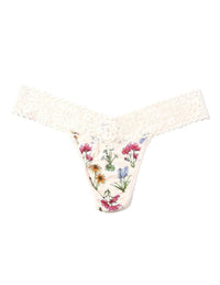Printed DreamEase™ Low Rise Thong Flourish