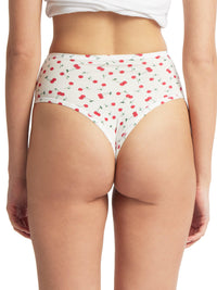 Printed PlayStretch High Rise Thong Cherry On Top