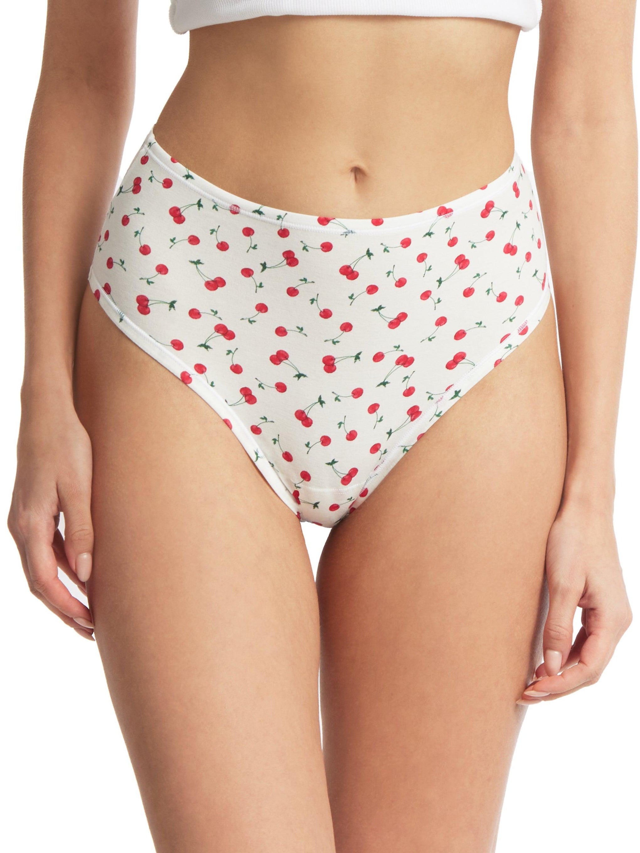 Printed PlayStretch™ High Rise Thong Cherry On Top Sale