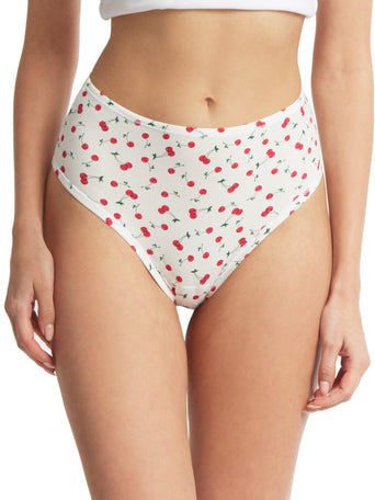 Printed PlayStretch™ High Rise Thong Cherry On Top Sale
