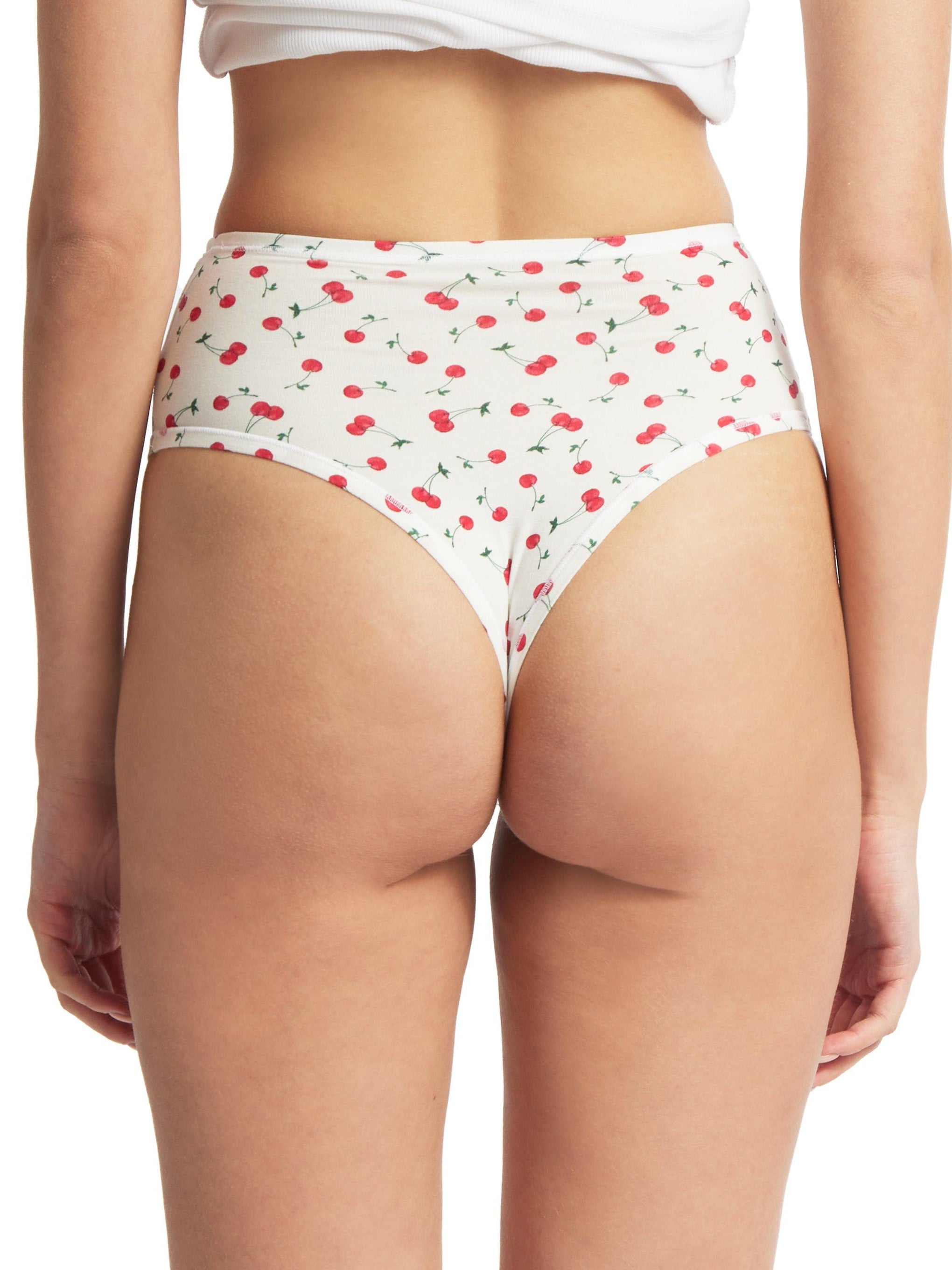 Printed PlayStretch™ High Rise Thong Cherry On Top Sale