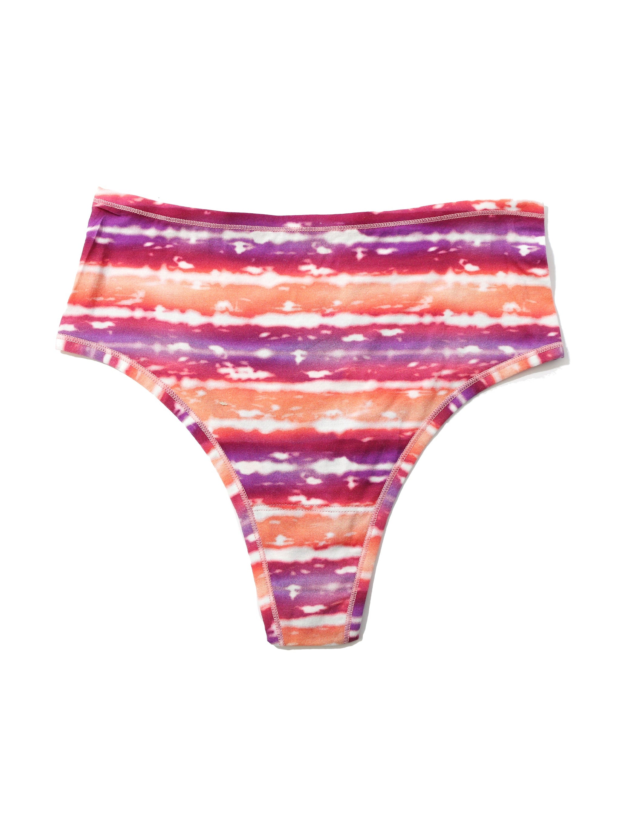 Printed PlayStretch™ High Rise Thong Paint The Town