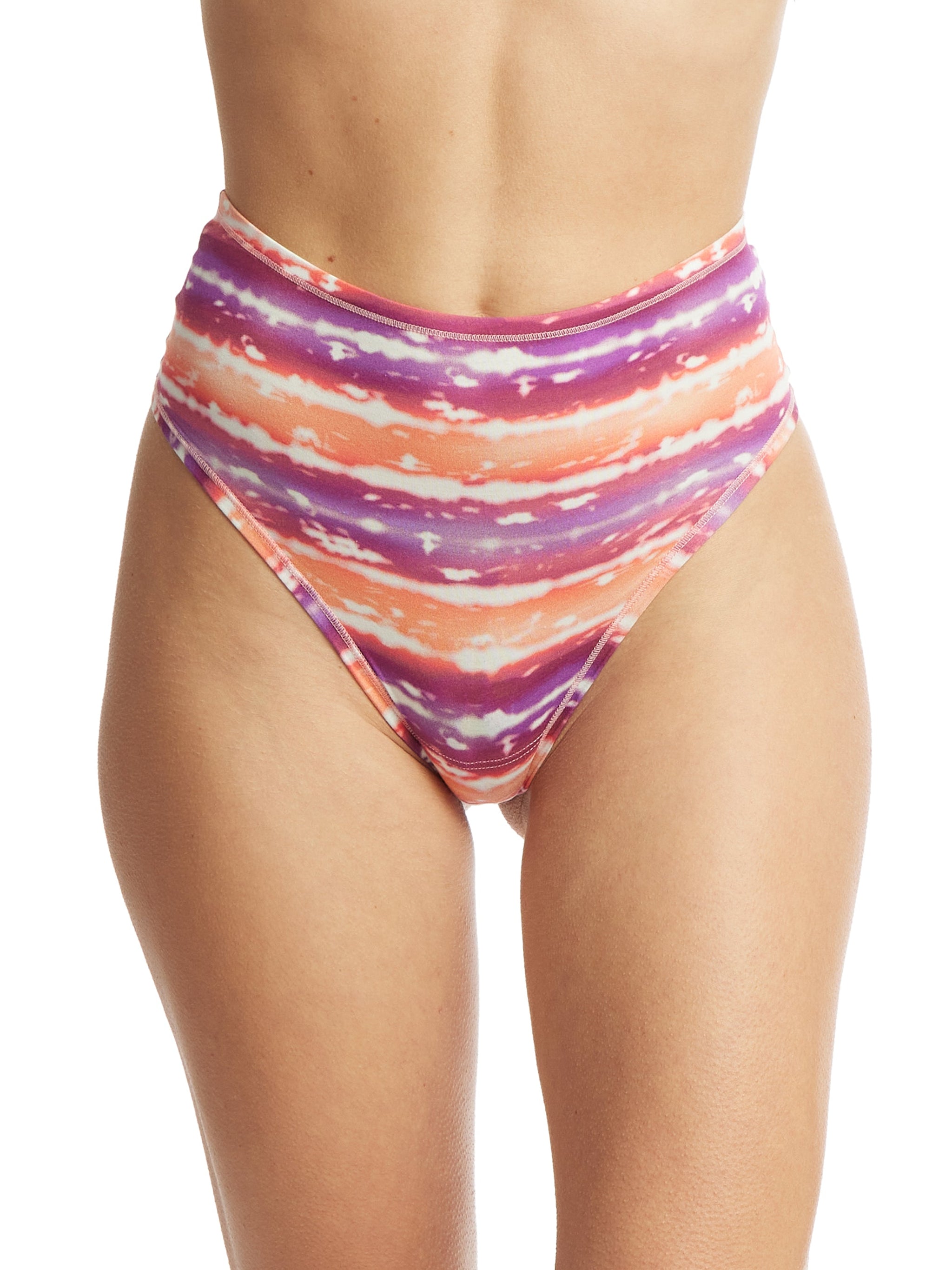 Printed PlayStretch™ High Rise Thong Paint The Town