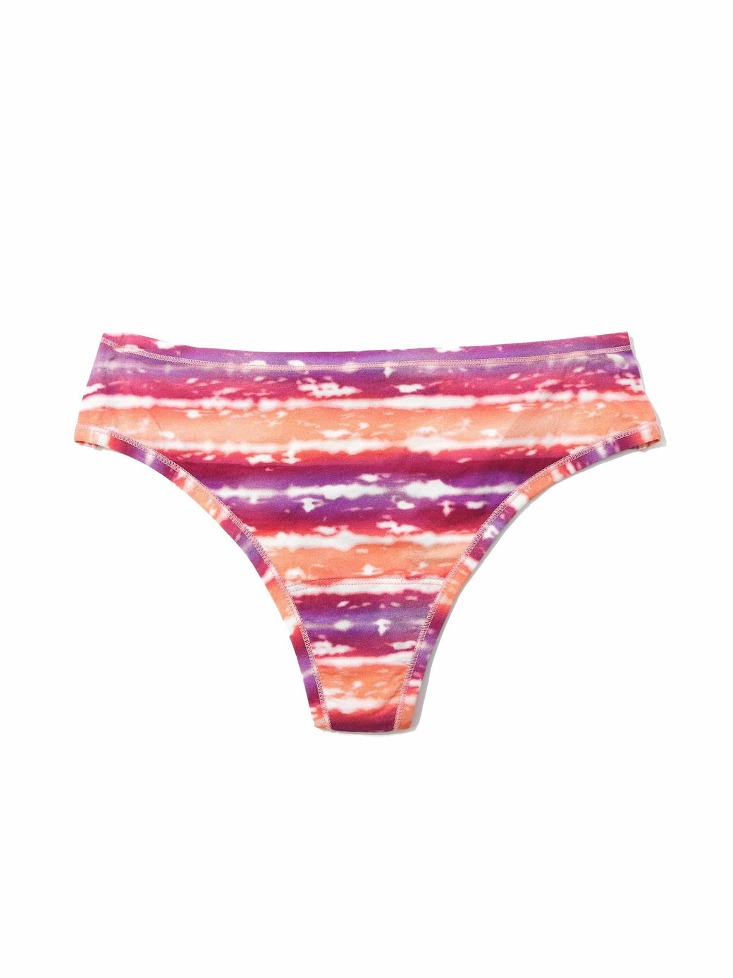 Printed PlayStretch™ Natural Rise Thong Paint The Town Sale