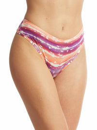 Printed PlayStretch™ Natural Rise Thong Paint The Town Sale