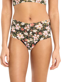 Printed Retro Lace Thong Dark Room Blooms  Black Friday Sale
