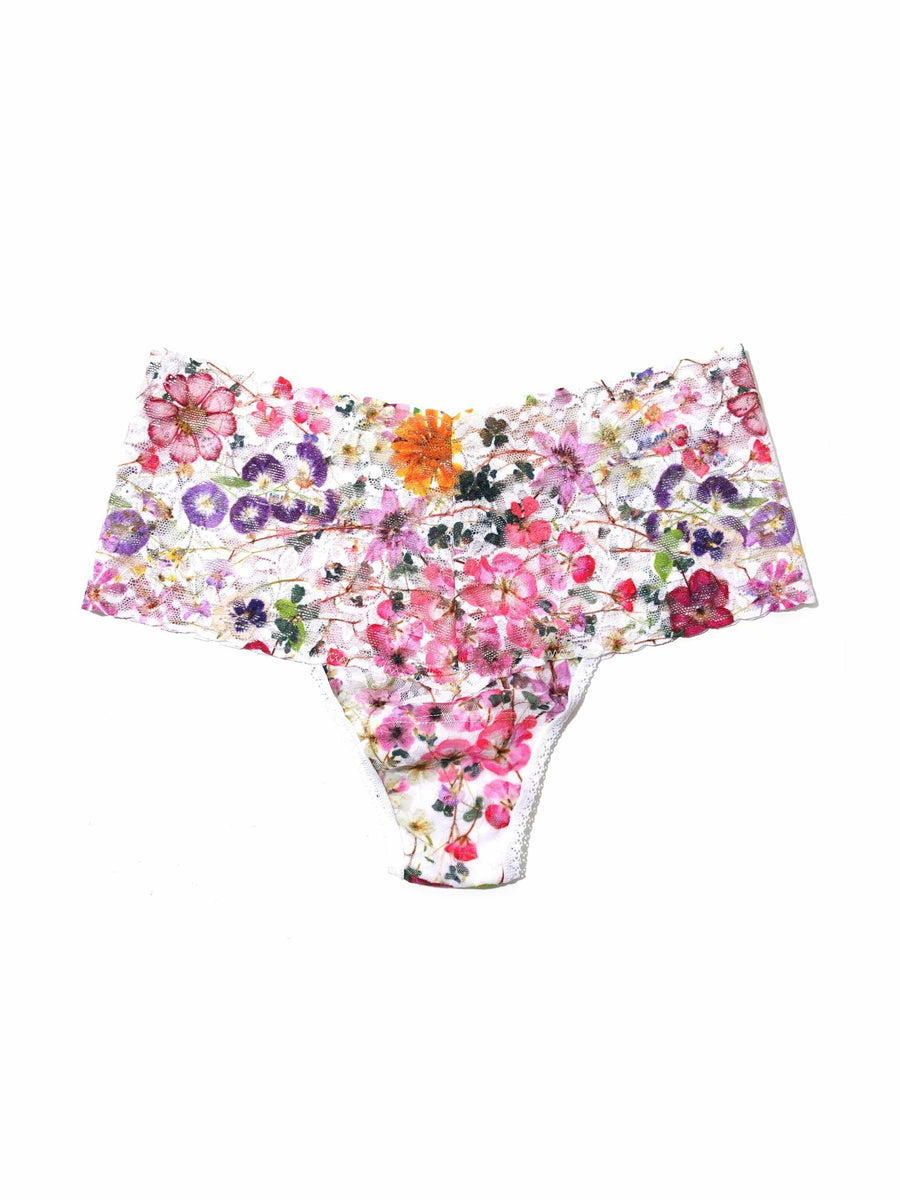 Printed Retro Lace Thong Pressed Bouquet Sale