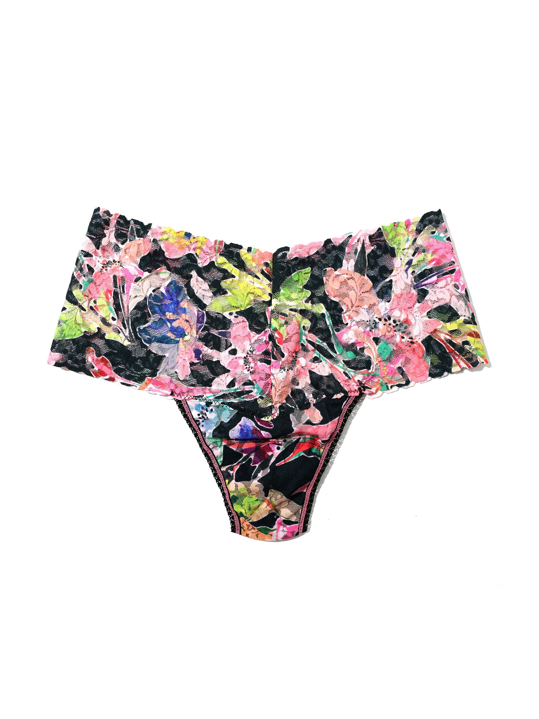 Printed Retro Lace Thong Unapologetic