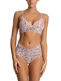 Printed Retro Lace Thong Unconventional White Sale