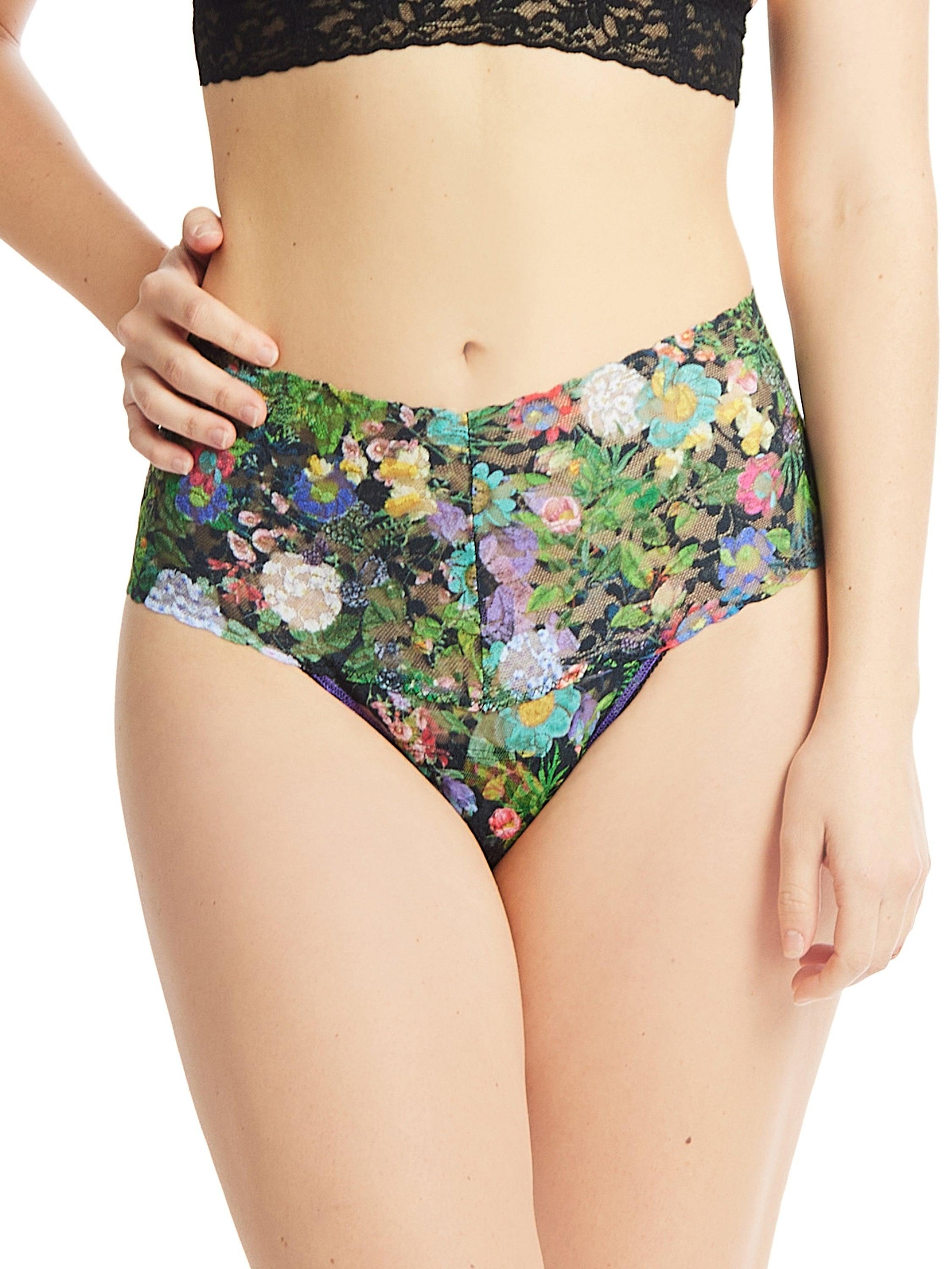 Printed Retro Lace Thong Voices On The Veranda Sale
