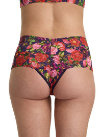 Printed Retro Lace Thong Winters Tale Floral