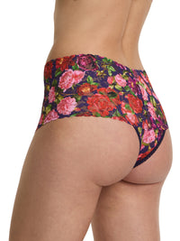 Printed Retro Lace Thong Winters Tale Floral