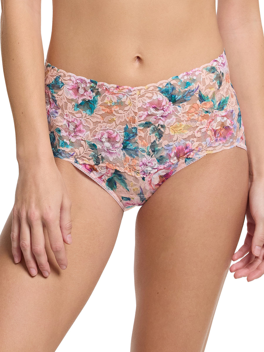 Printed Retro Lace V-Kini Buy Myself Flowers Sale
