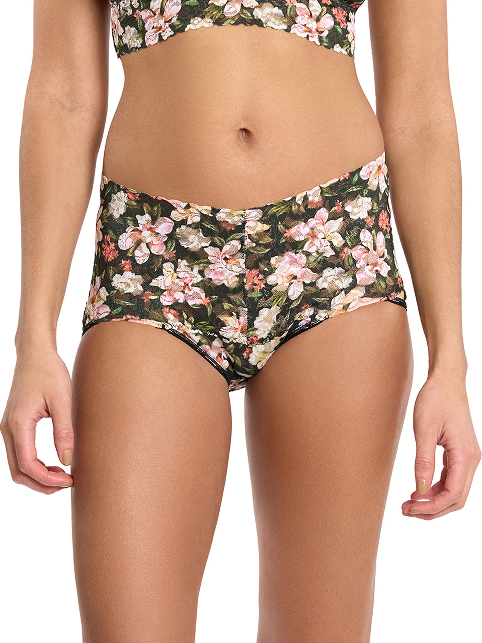 Printed Retro Lace V-Kini Dark Room Blooms Sale