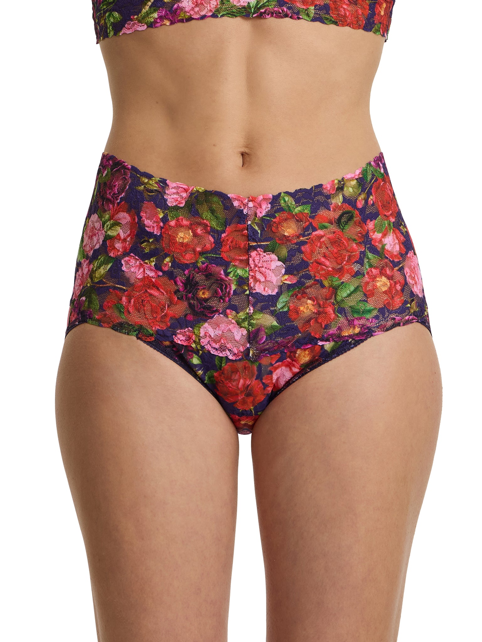 Printed Retro Lace V-Kini Winters Tale Floral