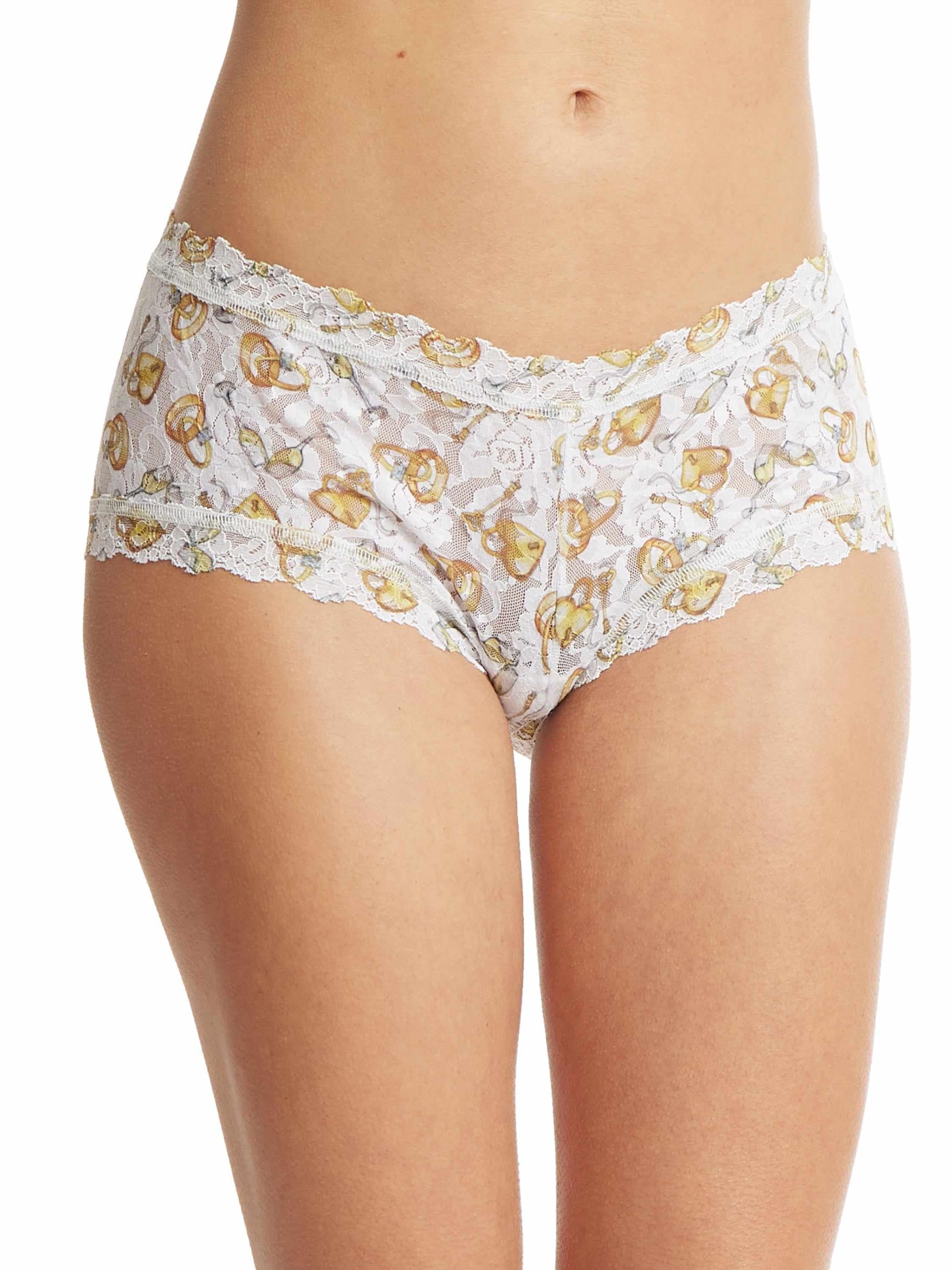 Printed Signature Lace® Boyshort Forever Gold
