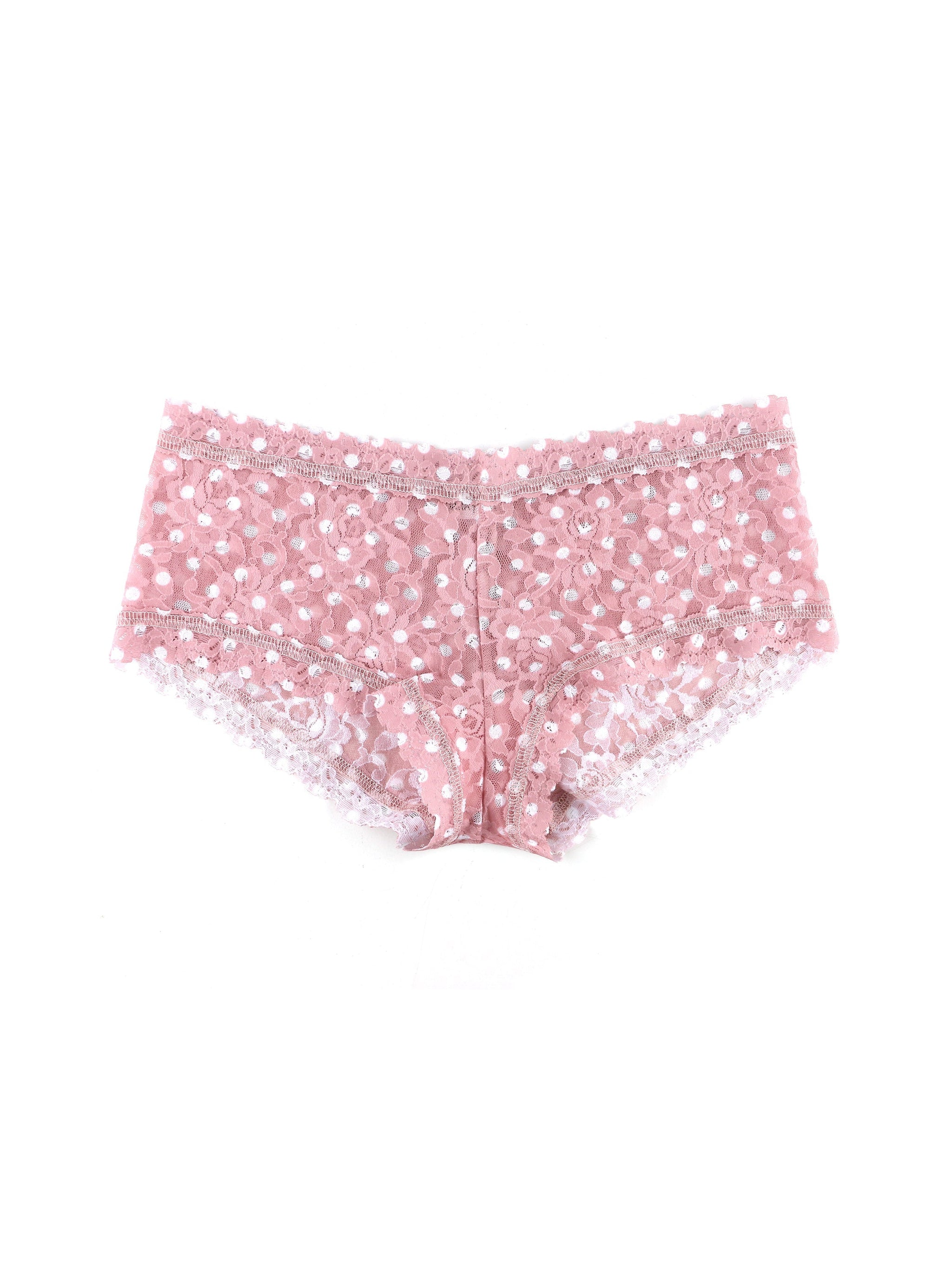 Printed Signature Lace Boyshort Pink Frosting Sale