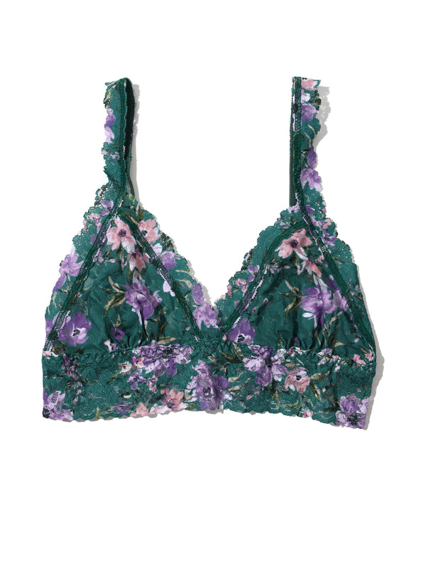 Printed Signature Lace Crossover Bralette  Flowers in Your Hair