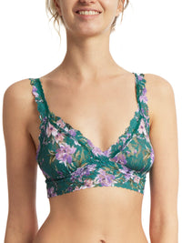 Printed Signature Lace Crossover Bralette  Flowers in Your Hair