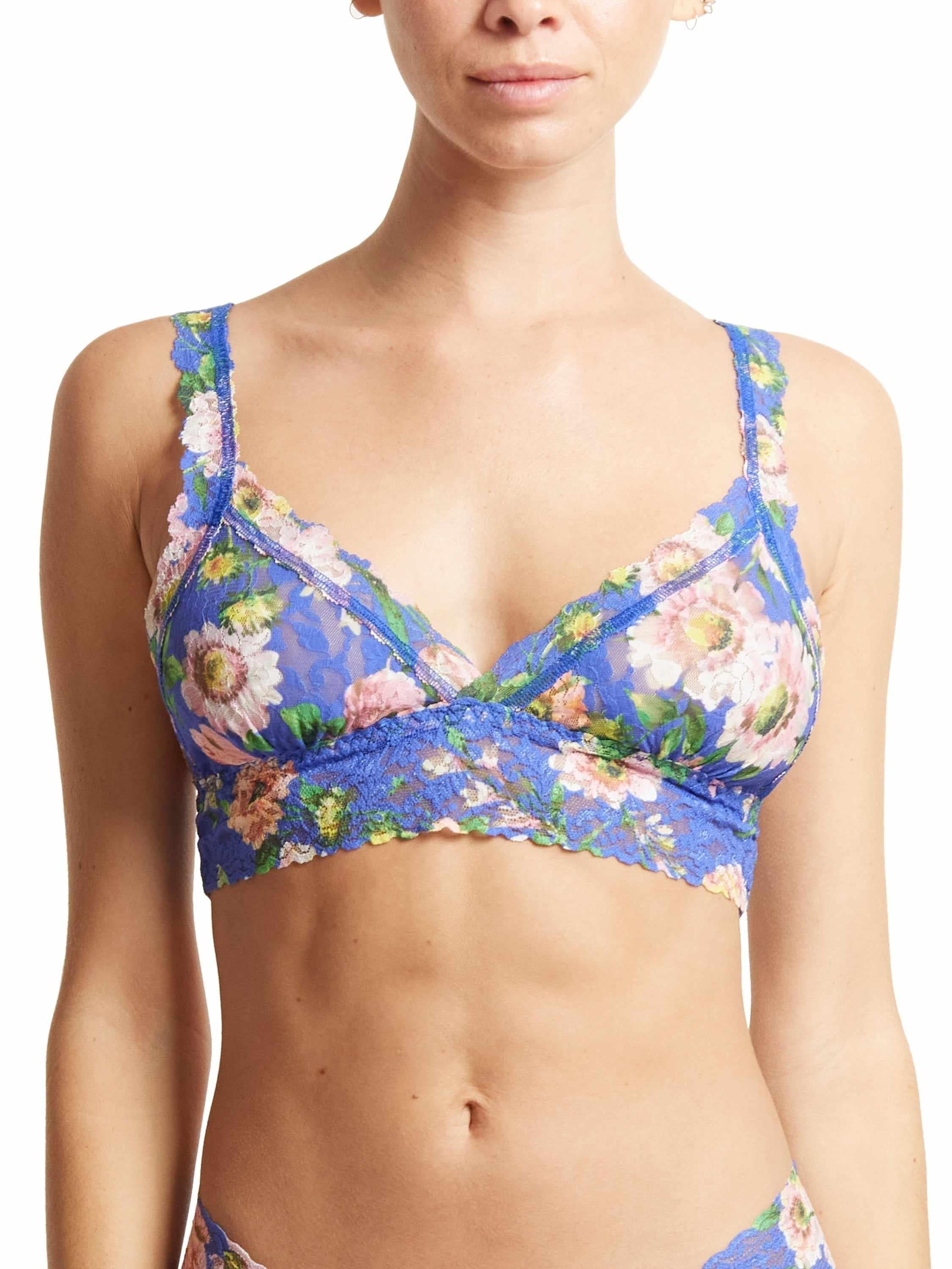 Printed Signature Lace® Crossover Bralette Happy Place Sale
