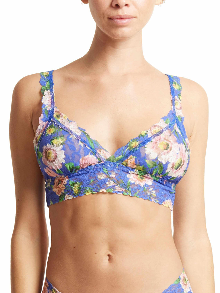 Printed Signature Lace® Crossover Bralette Happy Place Sale