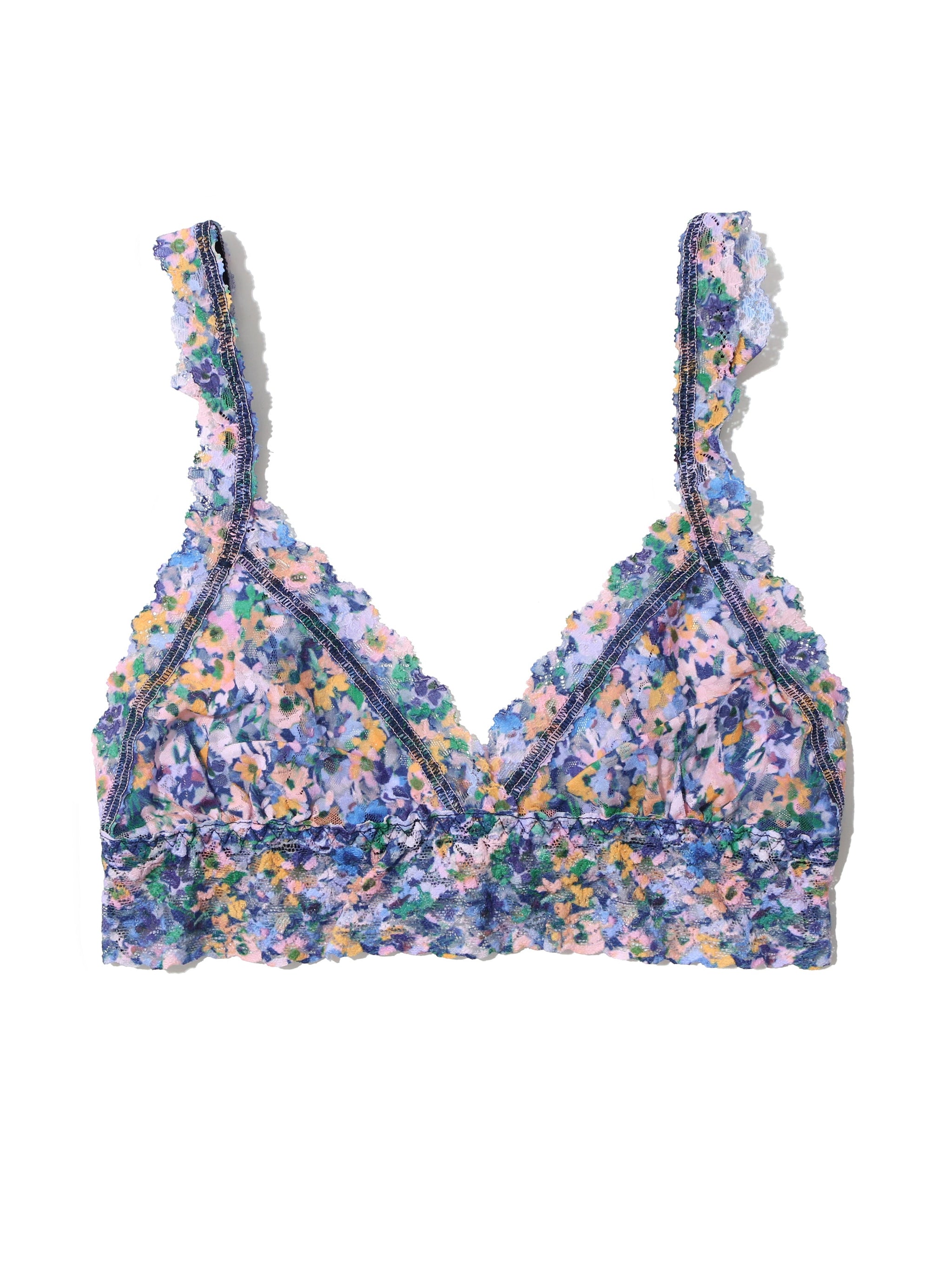 Printed Signature Lace Crossover Bralette Staycation