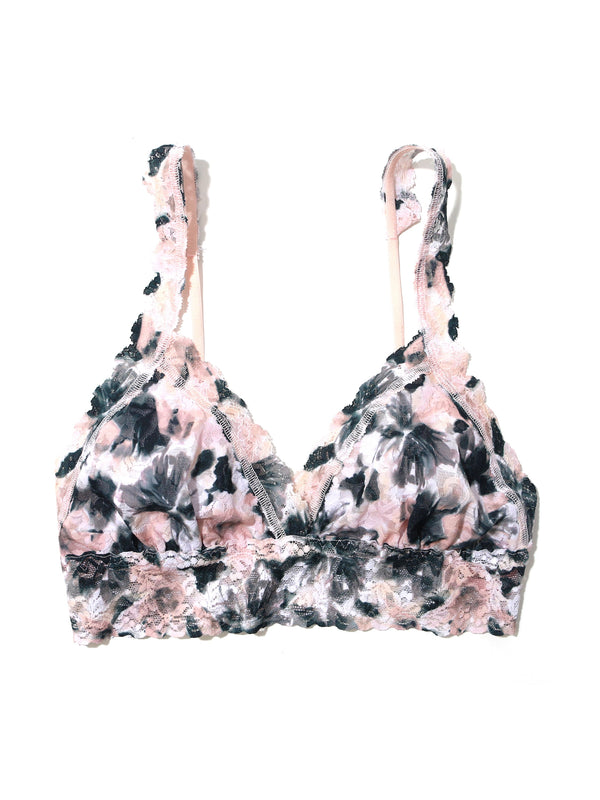 Printed Signature Lace Crossover Bralette Still Life