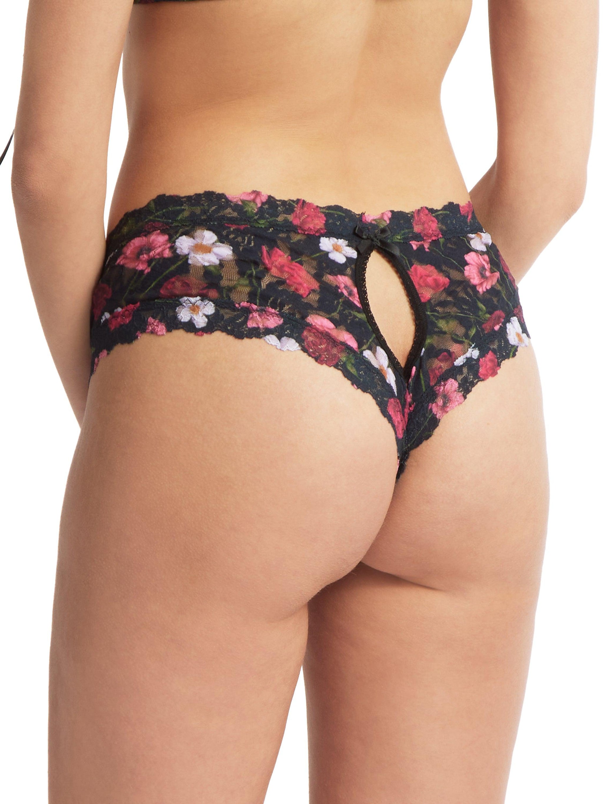 Printed Signature Lace Crotchless Cheeky Hipster Am I Dreaming Sale