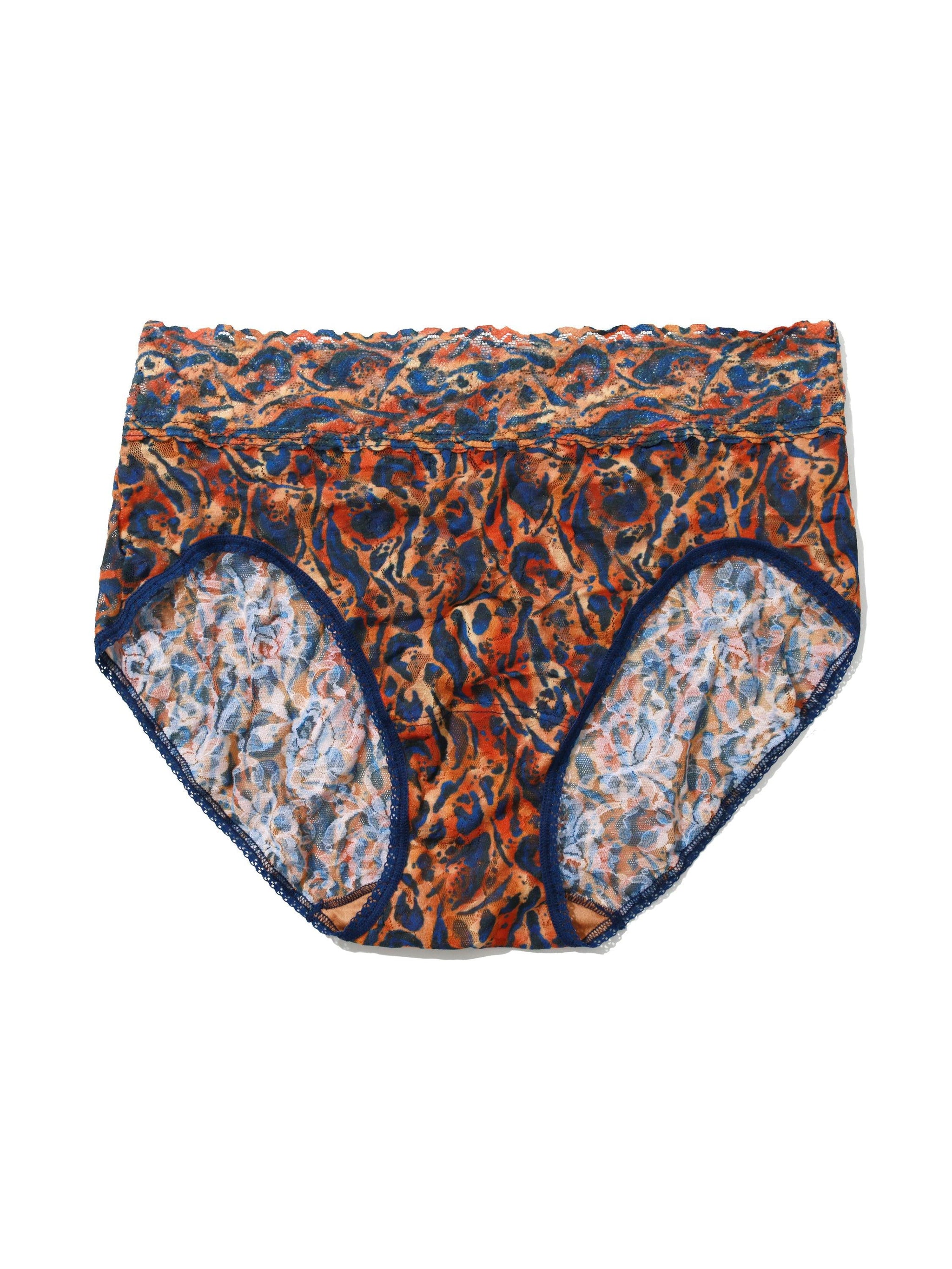 Printed Signature Lace French Brief Wild About Blue