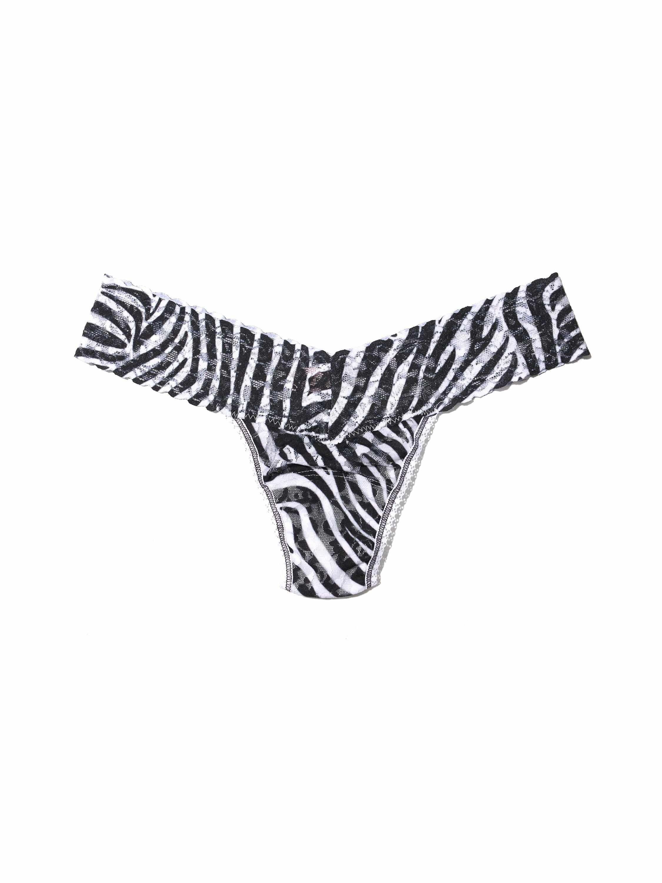Printed Signature Lace® Low Rise Thong A To Zebra Sale