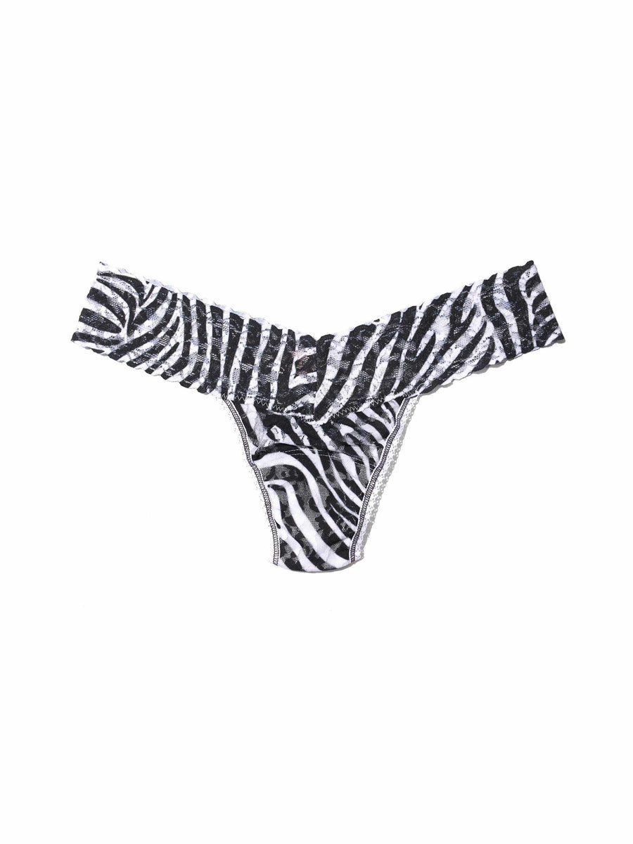 Printed Signature Lace® Low Rise Thong A To Zebra Sale
