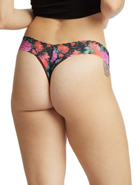 Printed Signature Lace Low Rise Thong Autobiography Sale