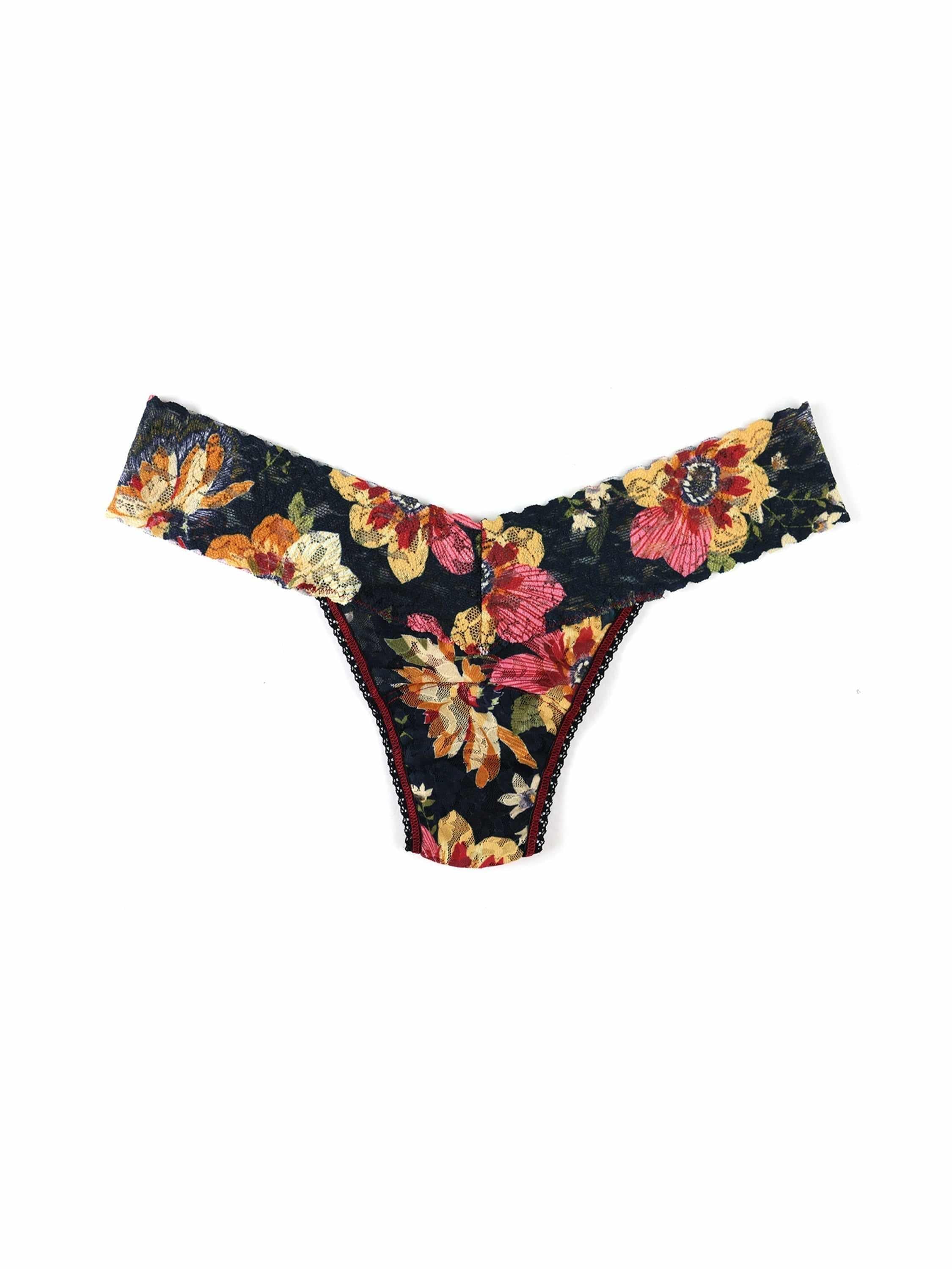 Printed Signature Lace® Low Rise Thong Autumn Bloom Sale