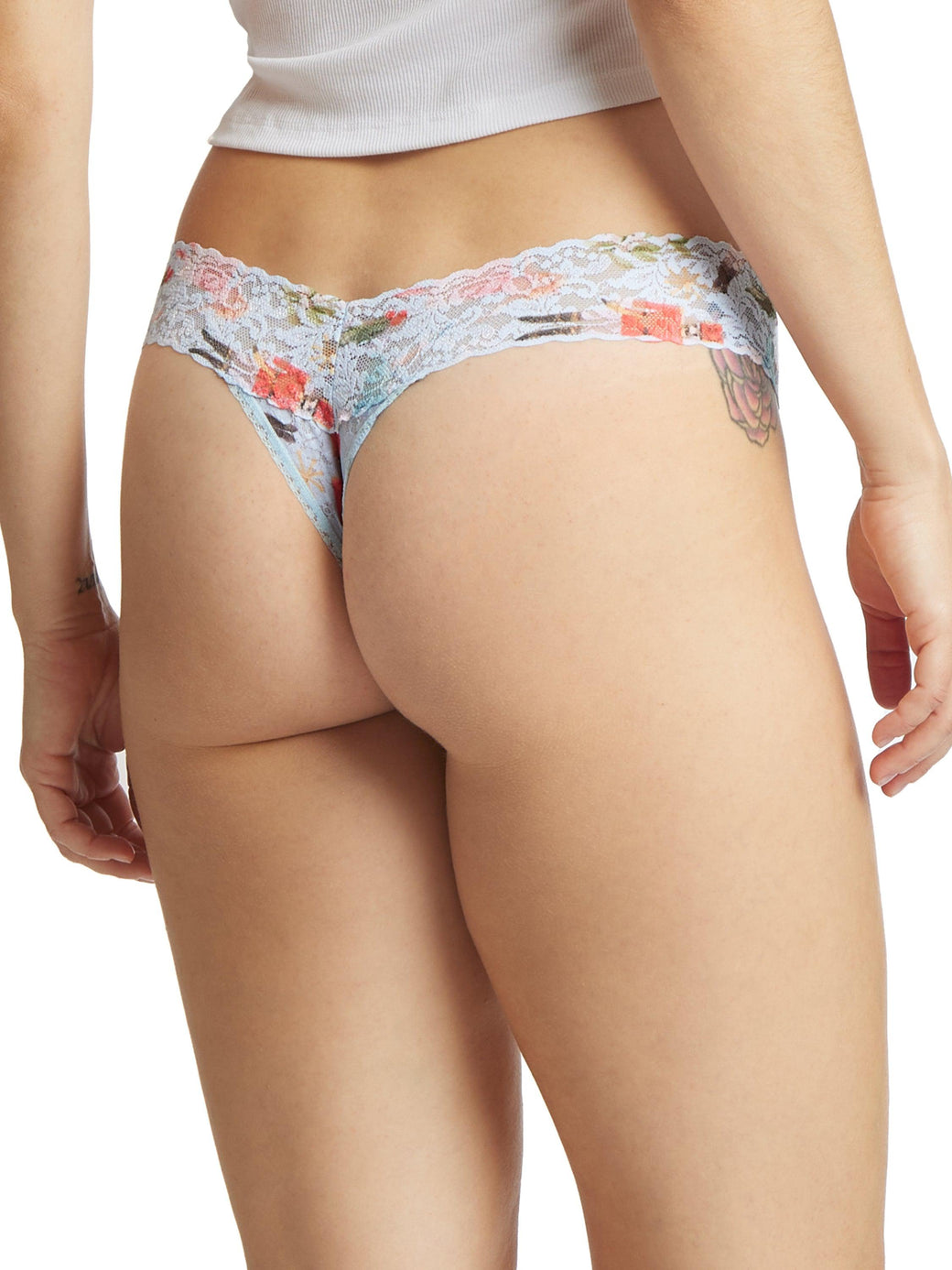 Printed Signature Lace Low Rise Thong Ballerina Dreaming Sale