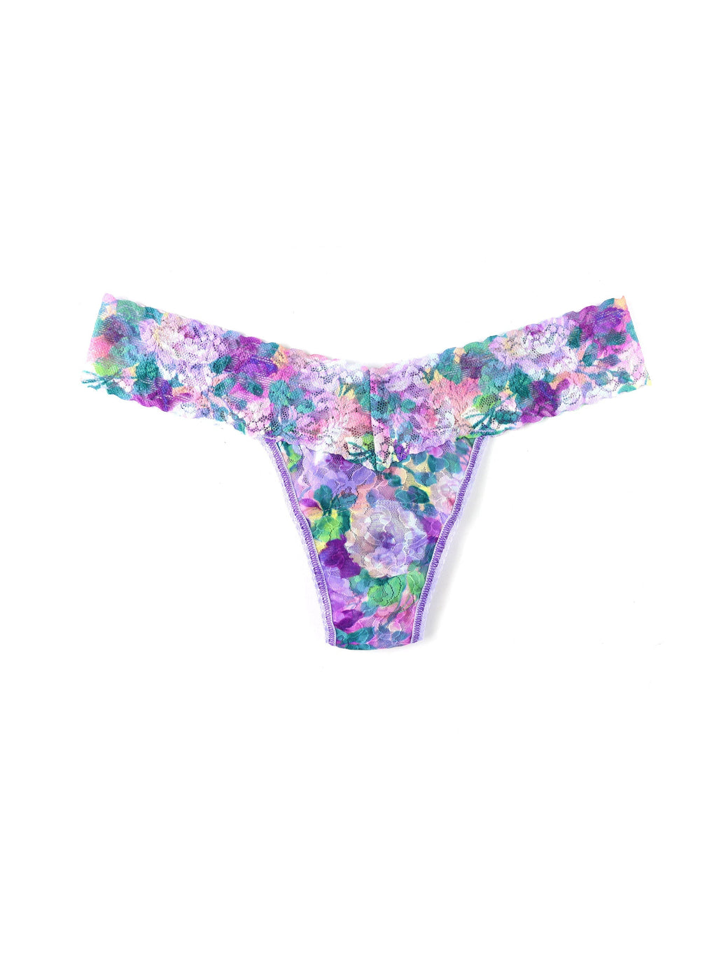 Printed Signature Lace Low Rise Thong Bathe in Petals Sale