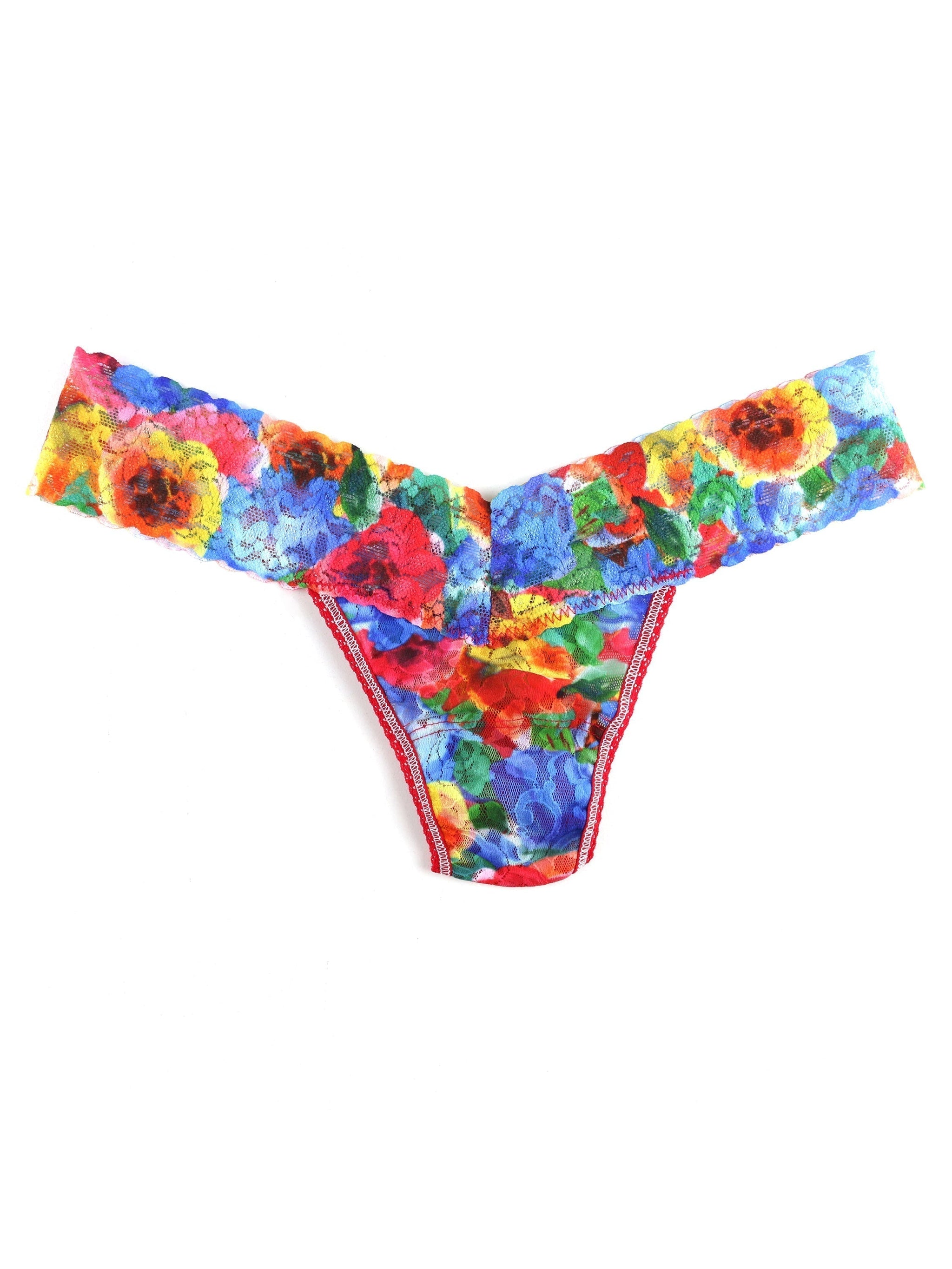 Printed Signature Lace Low Rise Thong Bold Blooms Sale