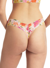 Printed Signature Lace Low Rise Thong Bring Me Flowers