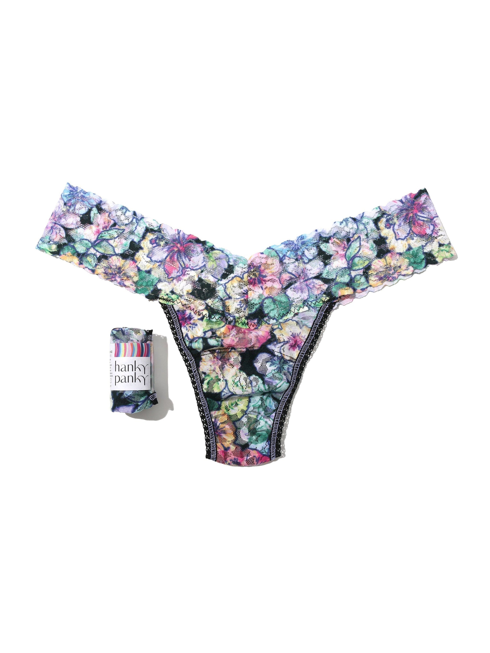 Printed Signature Lace Low Rise Thong Fantasy Fiction Sale