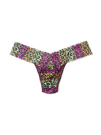 Printed Signature Lace Low Rise Thong It's Electric