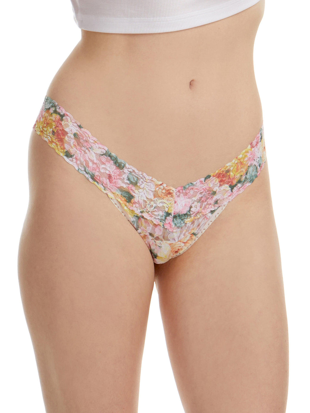 Printed Signature Lace Low Rise Thong Kew Gardens Sale