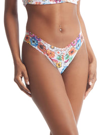 Printed Signature Lace Low Rise Thong Linger Awhile Sale