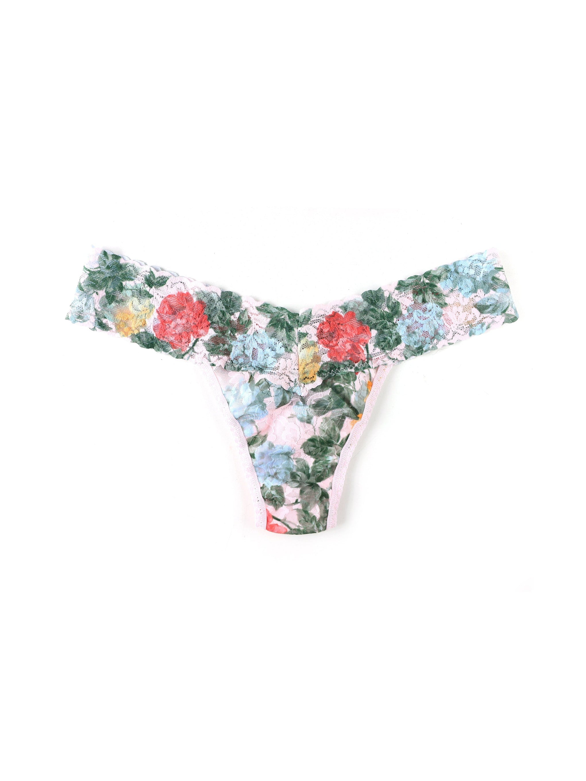 Printed Signature Lace Low Rise Thong Lost Promises Sale