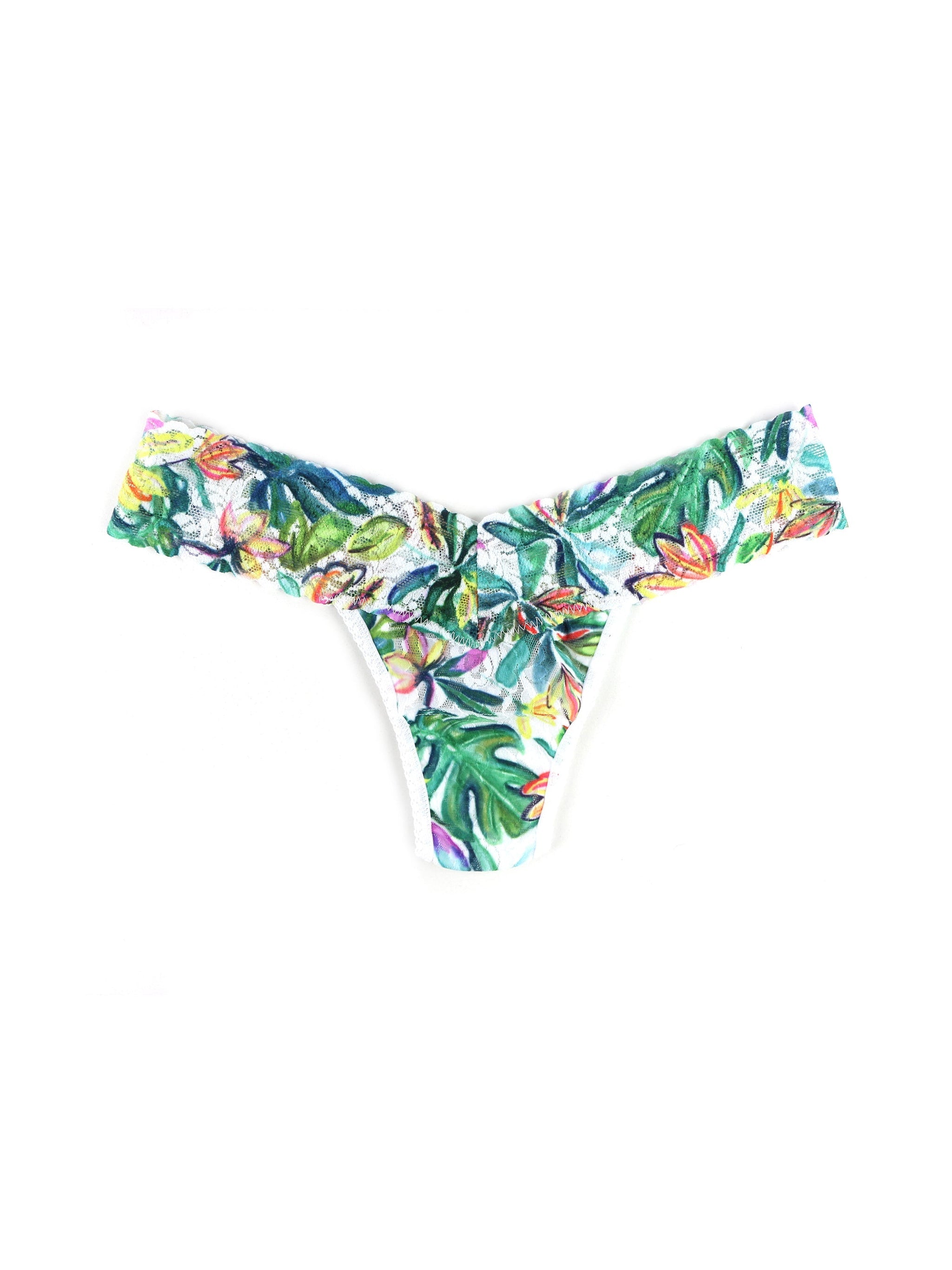 Printed Signature Lace Low Rise Thong Palm Springs Sale