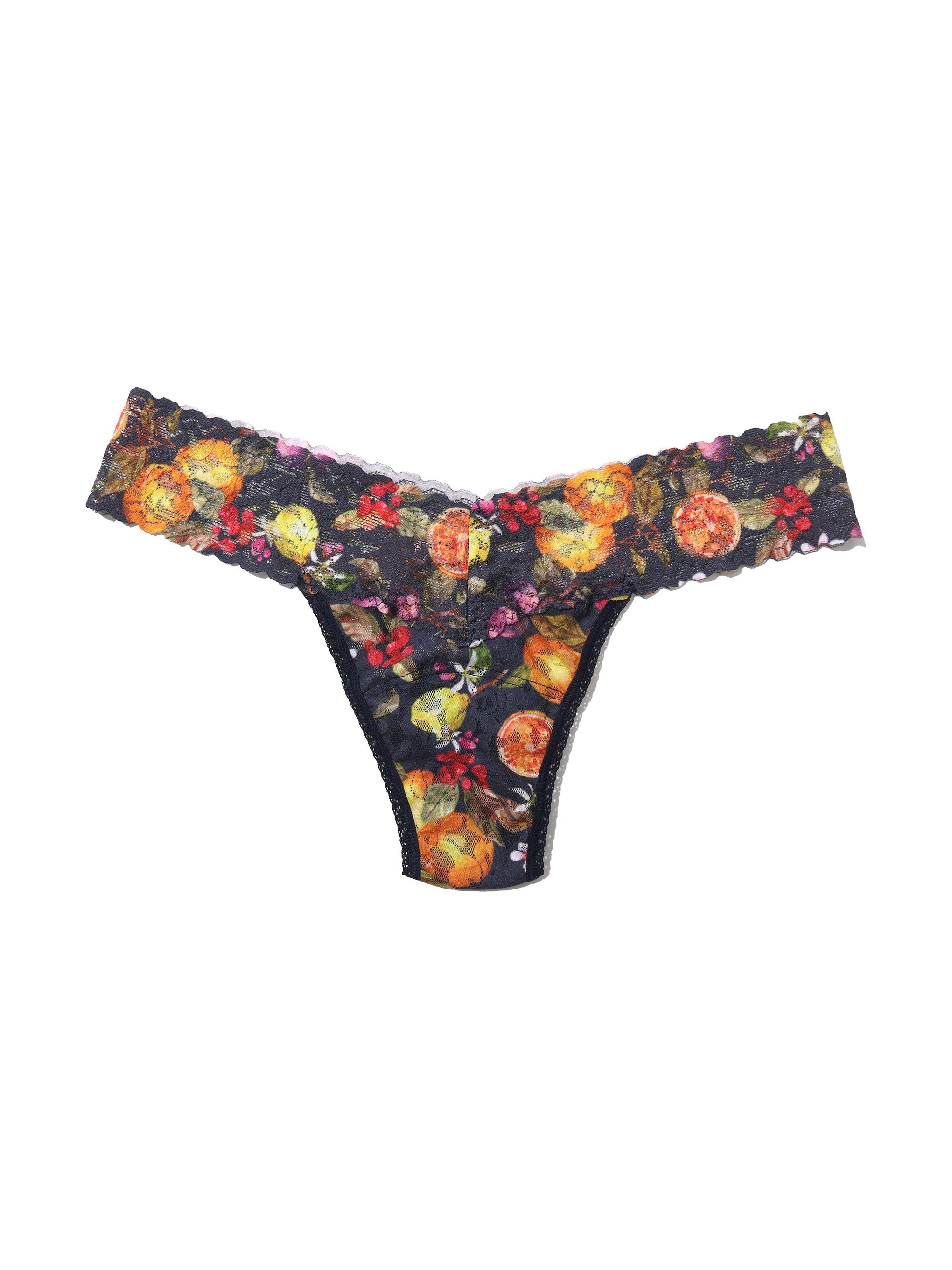 Printed Signature Lace Low Rise Thong Picnic For One Sale