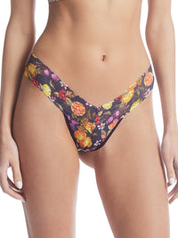 Printed Signature Lace Low Rise Thong Picnic For One Sale