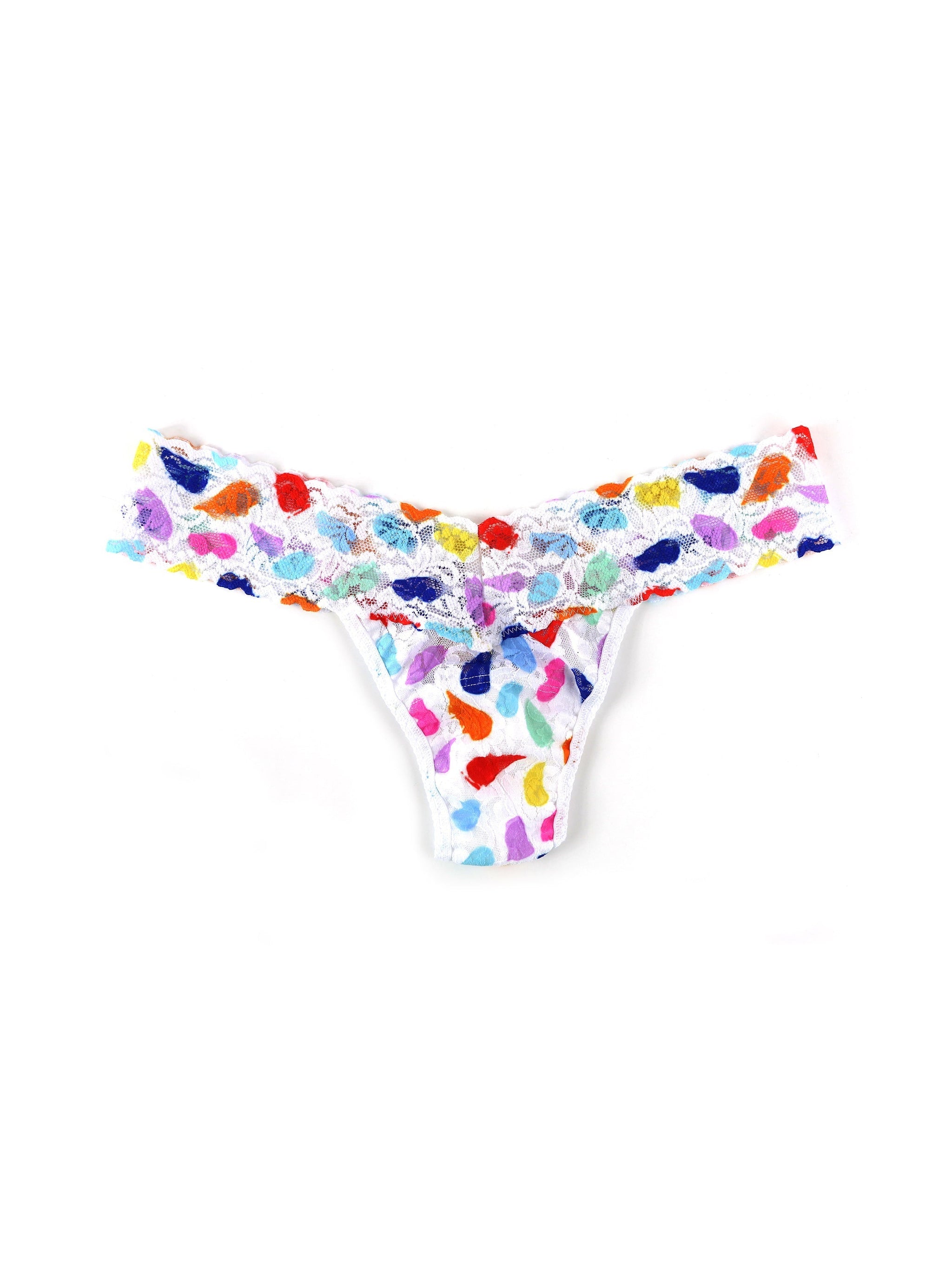 Printed Signature Lace Low Rise Thong Playful Expressions Sale